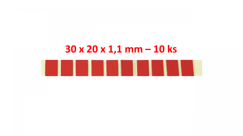 Double-sided adhesive "squares" 30 x 20 x 1.1 mm - 10 pcs | hanak-trade.com